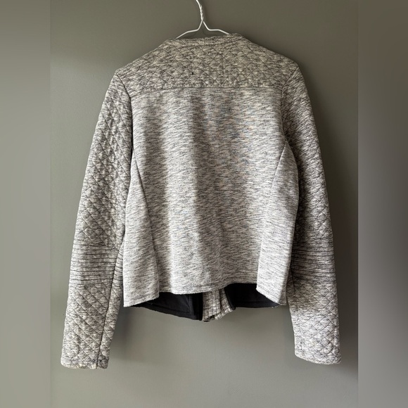 Maison Scotch Women’s Blazer 100% Cotton Jacket Sweater Gray Full Zip Size 2 - Picture 4 of 6